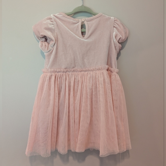 💚2 For 20 💚 24M Pink Velvet Tulle Dress - Picture 2 of 2